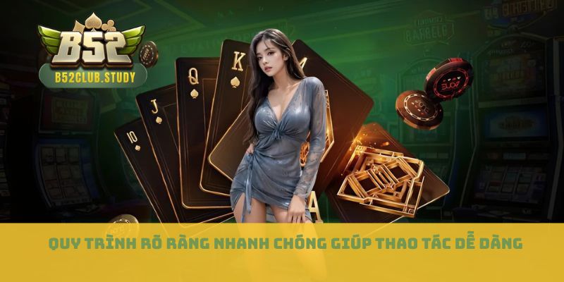Quy trình rõ ràng nhanh chóng giúp thao tác dễ dàng